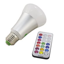 Bombilla LED con luz RGBW de 10W E27