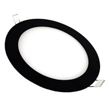 Panel Downlight redondo de 12W NEGRO