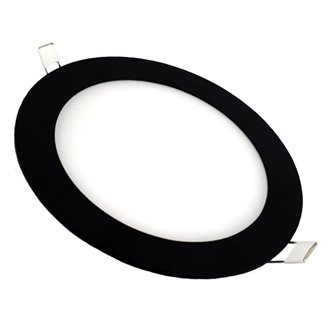 Panel Downlight redondo de 12W NEGRO