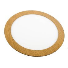 Panel Downlight redondo de 12W MADERA