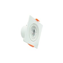 Foco LED cuadrado direccionable 3W blanco PC