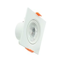 Foco LED cuadrado direccionable 5W blanco PC