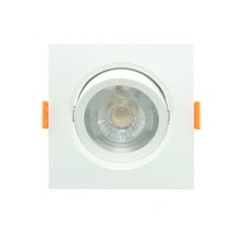 Foco LED cuadrado direccionable 7W blanco PC