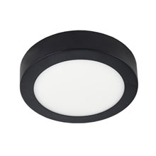 Plafón LED redondo Ø17x4cm 12W negro