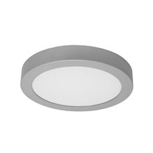 Plafón LED redondo Ø17x4cm 12W plata