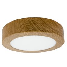 Plafón LED redondo Ø17x4cm 12W madera