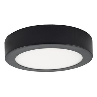 Plaf&oacute;n LED redondo &Oslash;22x4cm 18W negro