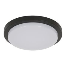 Plafón LED redondo IP54 Ø21x6cm 18W negro