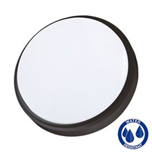 Plafón LED redondo IP54 Ø21x6cm 18W negro