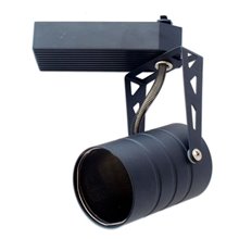 Foco carril cilíndrico GU10 negro