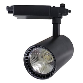 Foco LED carril orientable 30W negro