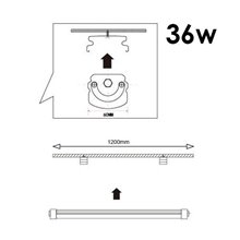 Barra LED estanca 36W