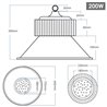 Campana industrial LED 200W