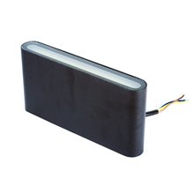 Aplique negro aluminio LED 2x6W