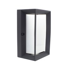 Aplique aluminio negro rectangular E27