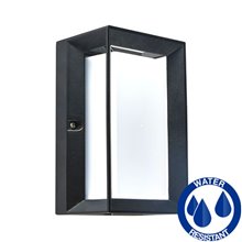 Aplique aluminio negro rectangular E27