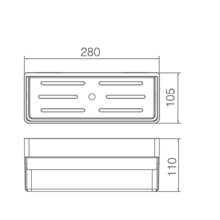 Estante de PVC blanco rectangular Imex