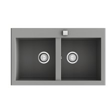 Fregadero de 2 cubas Concret 86 x 52cm Shira Poalgi 