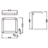 Lavadero de pila con escurridero 60x40cm TEGLER