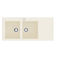 Fregadero de 2 cubas con escurridor Pergamón 118 x 52cm Shira Poalgi 