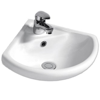 Lavabo suspendido blanco MINI esquina Tegler