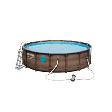 Piscina Power Steel Rattan 488 Bestway