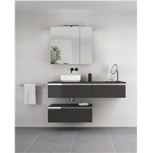 Mueble de baño modular con lavabo cerámico 140cm Vida Royo