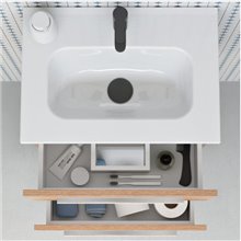 Conjunto de baño mueble 2 cajones+lavabo+espejo...