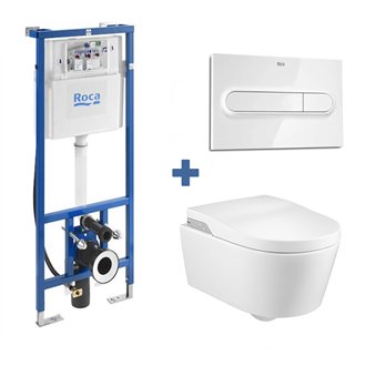 Pack smart toilet In-Wash suspendido Inspira ROCA