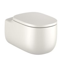 Inodoro Rimless suspendido beige Beyond Roca de 58 cm