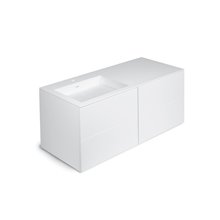 Mueble 4 cajones con lavabo izquierda 120cm acabado mate Block COSMIC