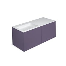Mueble 4 cajones con lavabo izquierda 120cm...