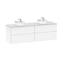 Mueble 160cm Lavabo sobre encimera blaco Fineceramic Beyond Roca