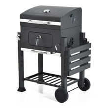Barbacoa con ruedas y estantes - Outsunny