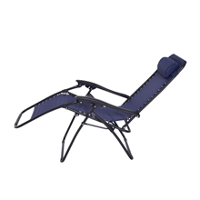 Tumbona plegable de textilene azul Outsunny