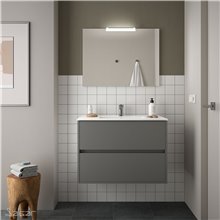Mueble 80cm Gris Mate de 2 cajones SALGAR NOJA