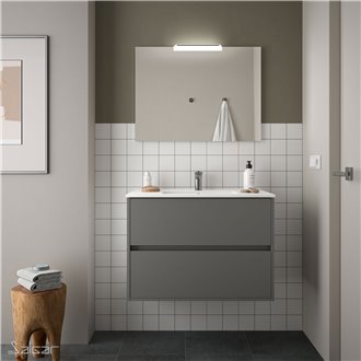 Mueble 81cm Gris Mate de 2 cajones SALGAR NOJA