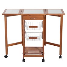 Carro de cocina extensible madera 