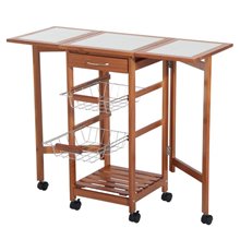 Carro de cocina extensible madera