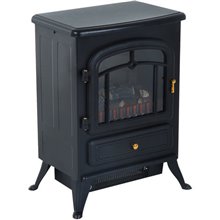 Chimenea eléctrica vertical negra Homcom