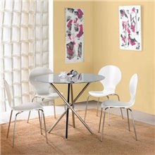 Mesa redonda MIKADO 100 transparente Iberodepot