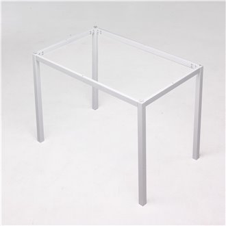 ESTRUCTURA mesa cristal blanca Iberodepot
