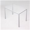 ESTRUCTURA mesa cristal blanca Iberodepot