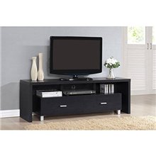 Mueble de televisón 2 cajones negro Iberodepot