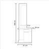 Mueble de recibidor blanco y ceniza con espejo Iberodepot