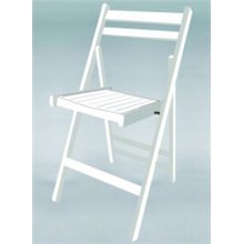Silla plegable madera blanca IberoDepot