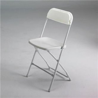 Silla plegable PVC blanca IberoDepot