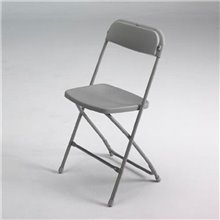 Silla plegable PVC gris IberoDepot