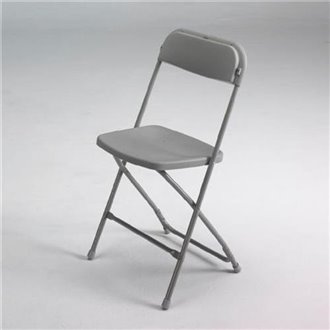 Silla plegable PVC gris IberoDepot