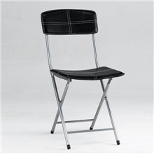 Silla plegable polipiel negra IberoDepot